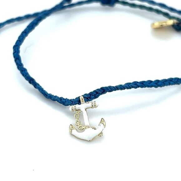 Pura Vida White Enamel Anchor Bracelet - Picture 2 of 2